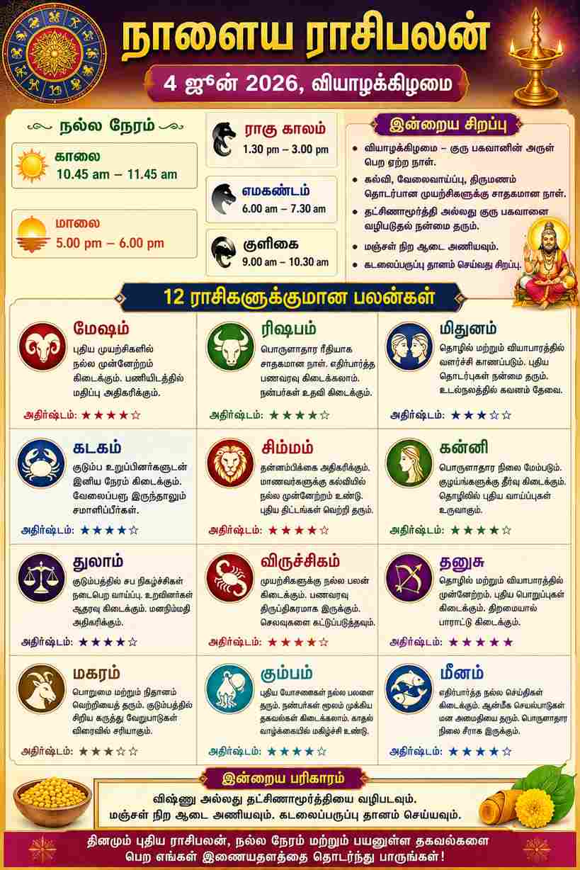 Tomorrow rasi palan